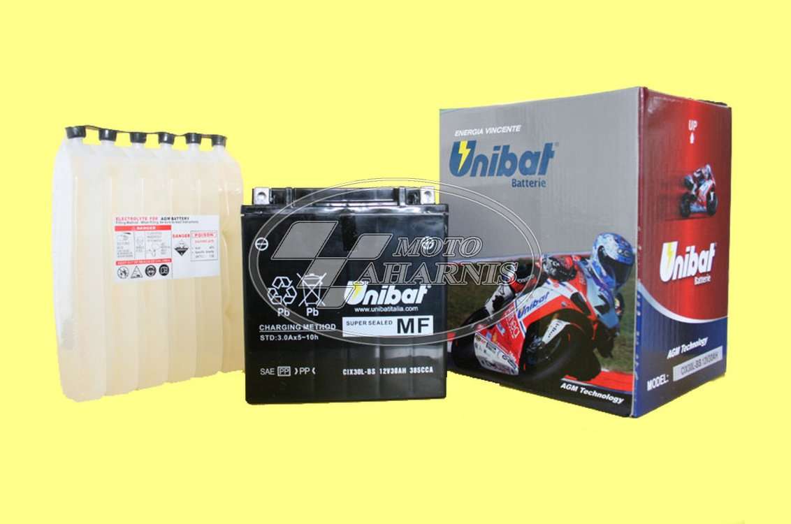 ΜΠΑΤΑΡΙΑ UNIBAT YIX30L-BS ΜΠΑΤΑΡΙΑ UNIBAT YIX30L-BS