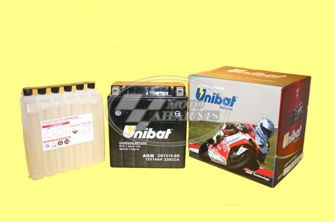ΜΠΑΤΑΡΙΑ UNIBAT YTX16-BS ΜΠΑΤΑΡΙΑ UNIBAT YTX16-BS