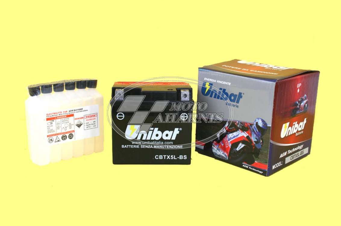 ΜΠΑΤΑΡΙΑ UNIBAT YTX5L-BS ΜΠΑΤΑΡΙΑ UNIBAT YTX5L-BS