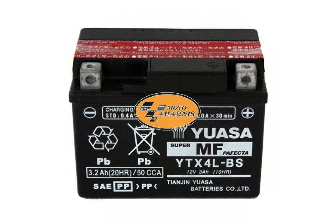 ΜΠΑΤΑΡΙΑ YUASA YTX4L-BS ΜΠΑΤΑΡΙΑ YUASA YTX4L-BS